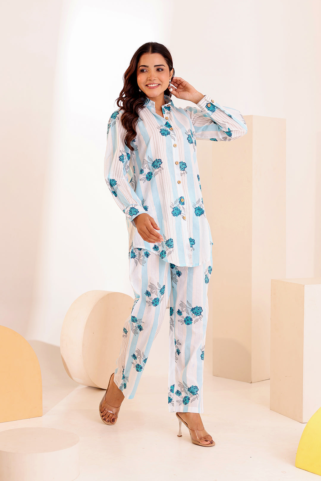 Graceful White Cotton Cord Set