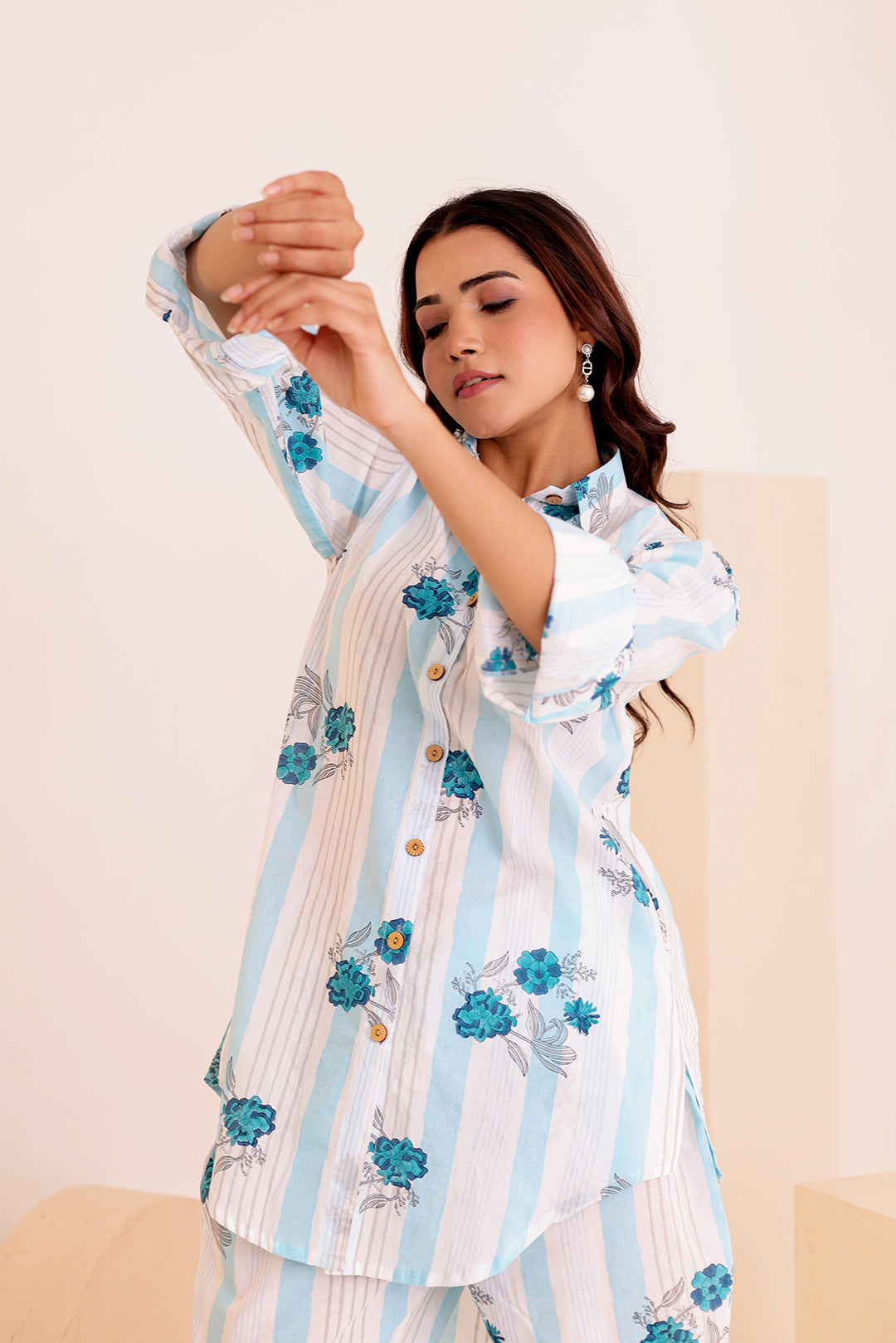Graceful White Cotton Cord Set