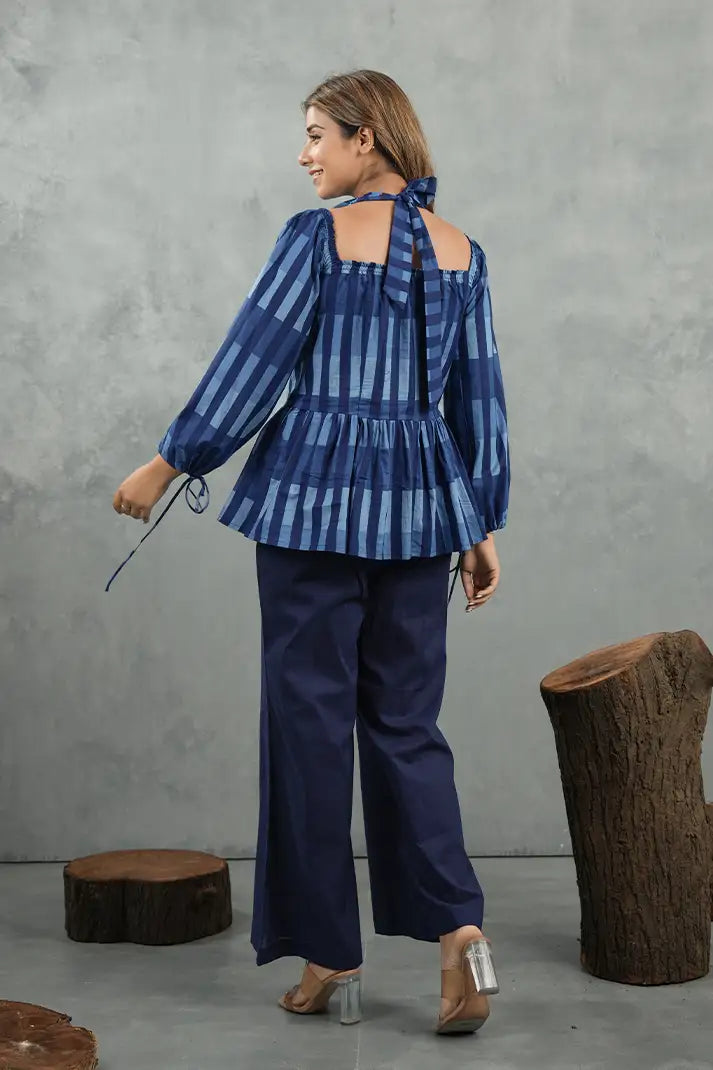 Blueberry Stripe Cotton Cord Set