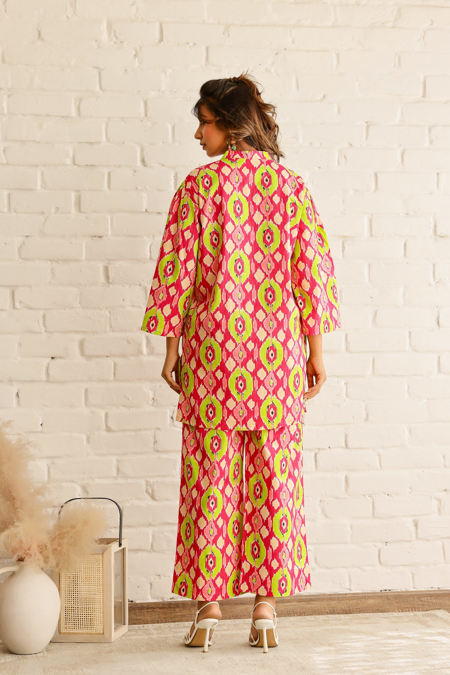 Rani Pink Ikkat Cotton Coord Set