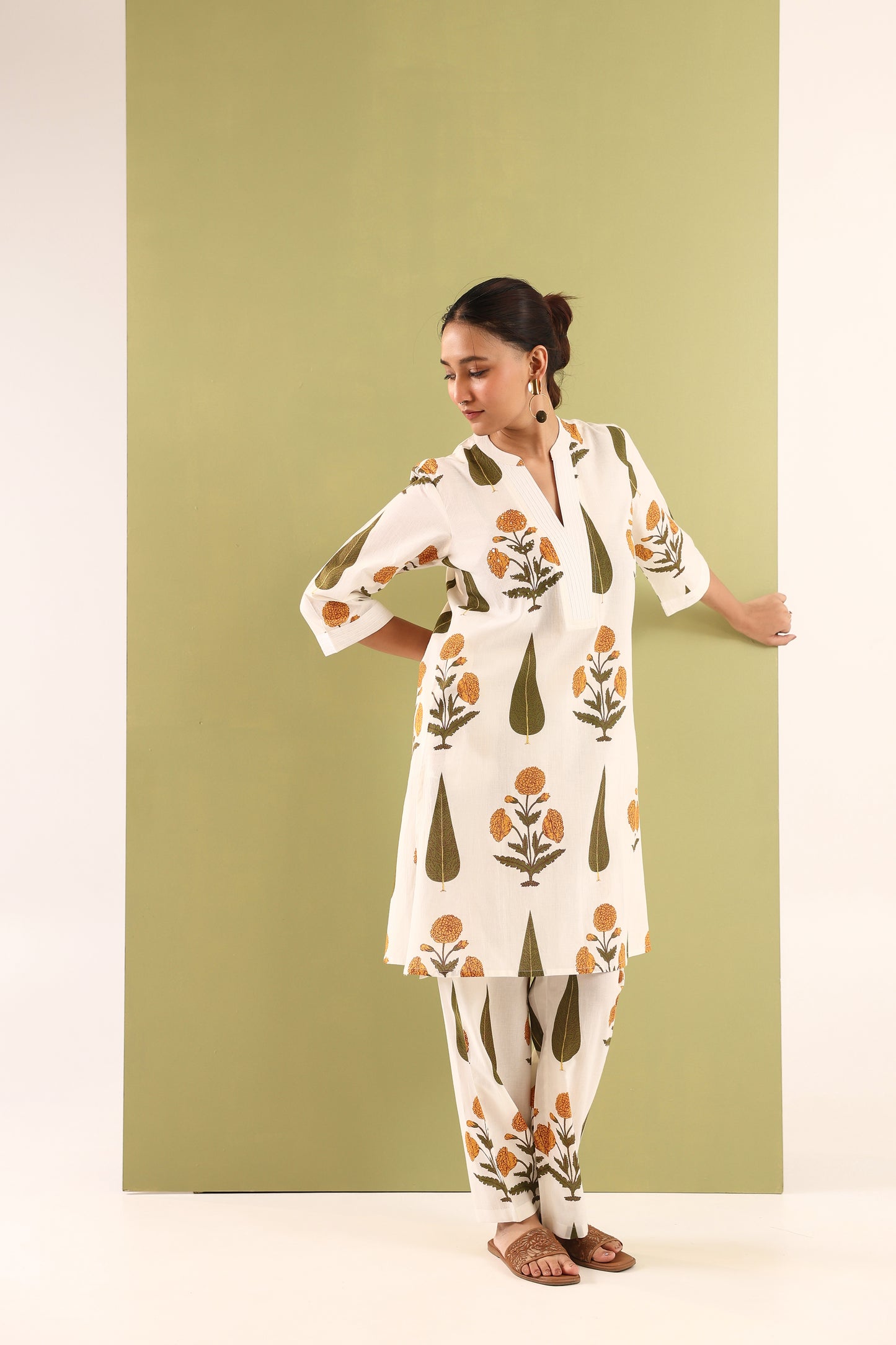 Amber Bloom Cotton Coord Set