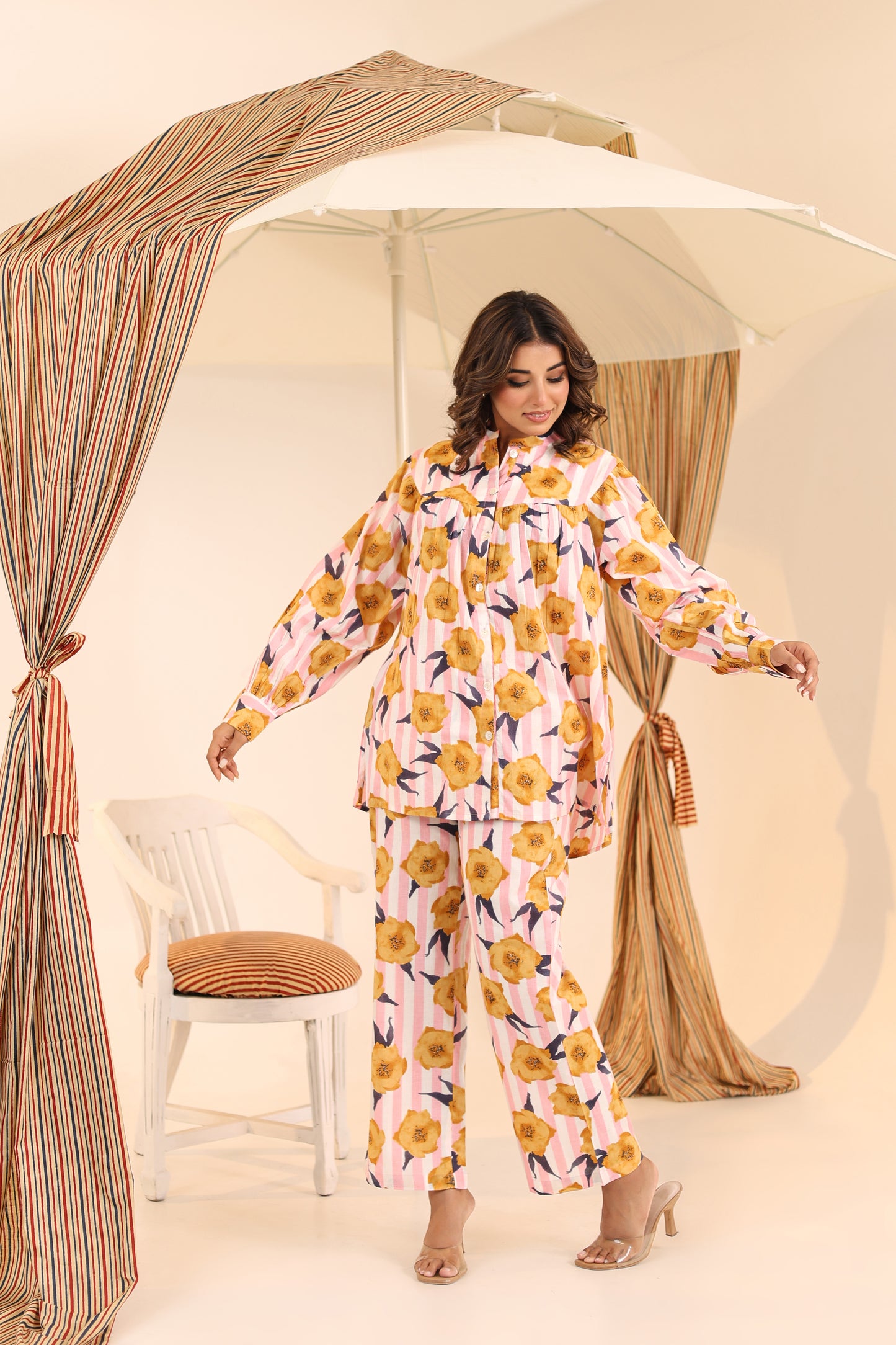 Poppy Yellow Cotton Co-ord Set
