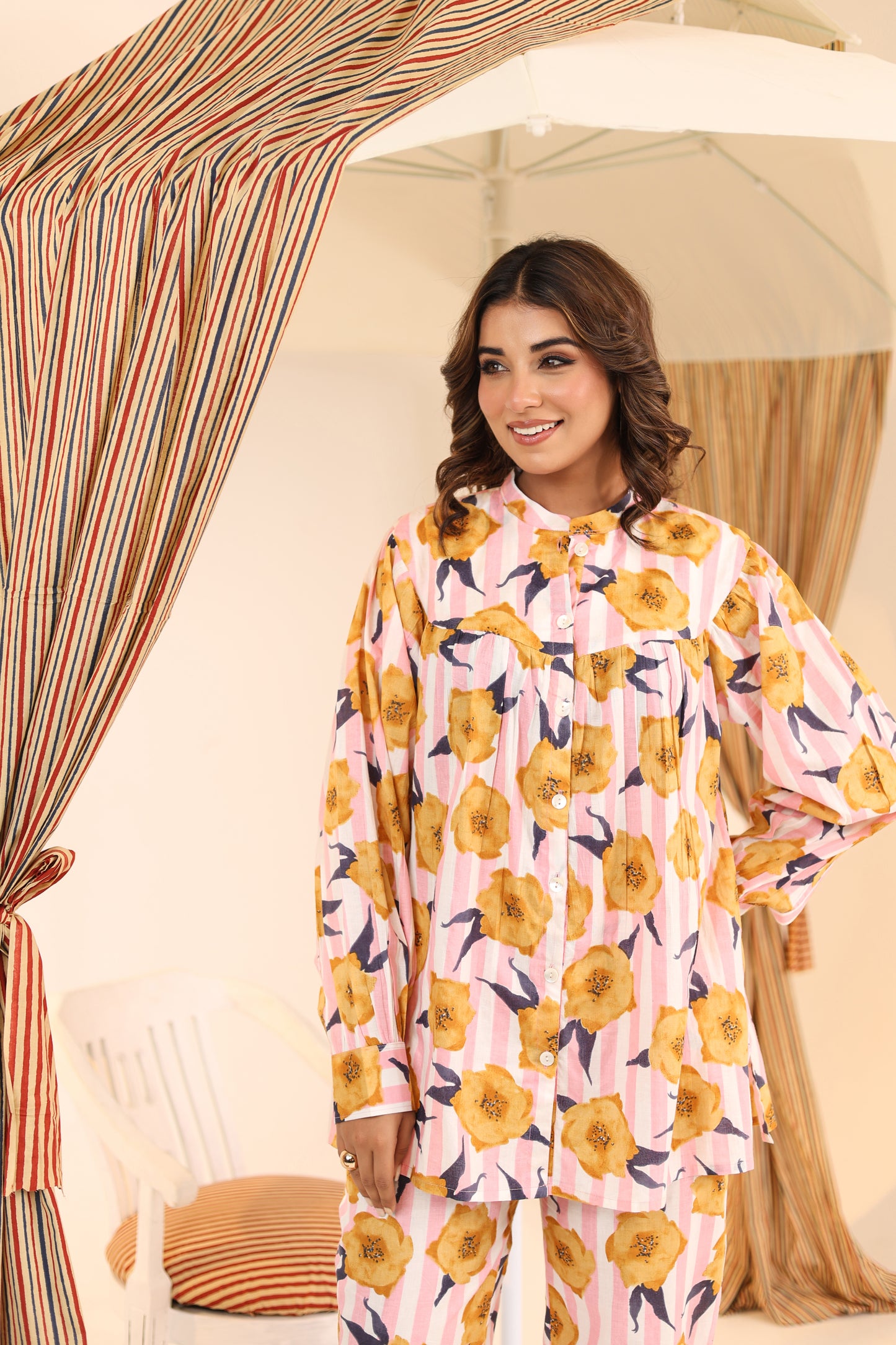 Poppy Yellow Cotton Co-ord Set
