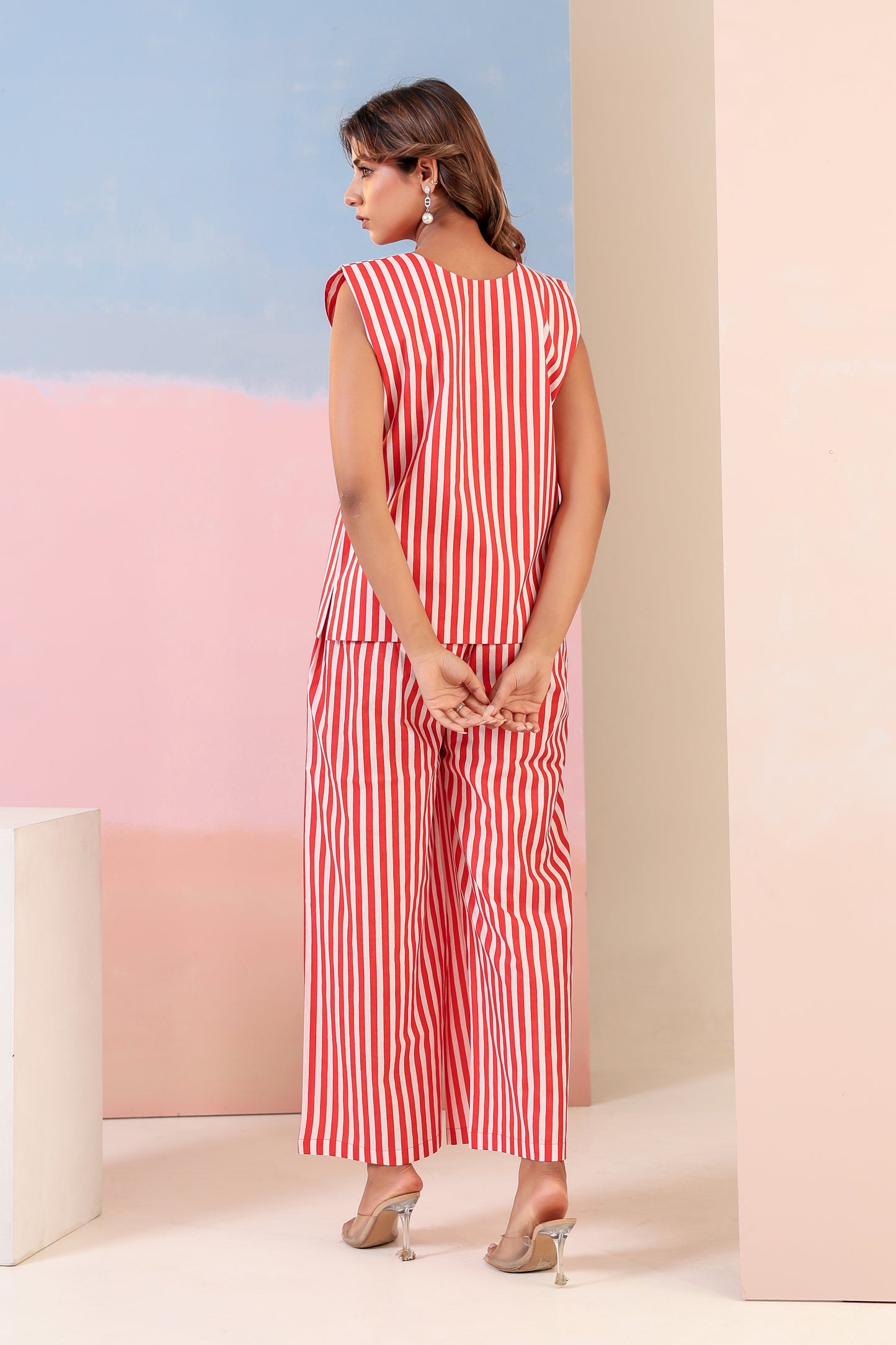 Scarlet Stripes Coord Set