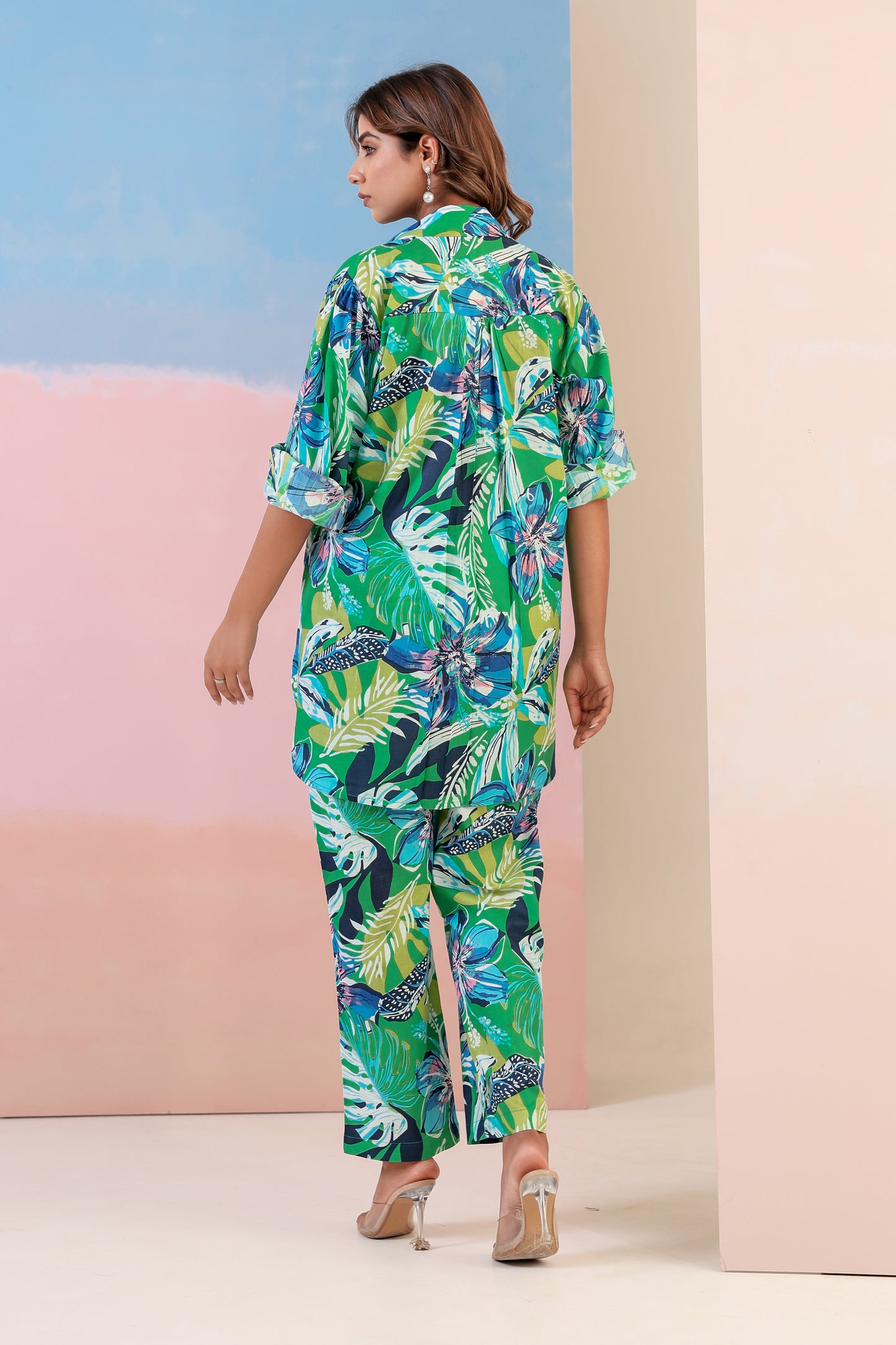 Leafy Mirage Cotton Coord Set