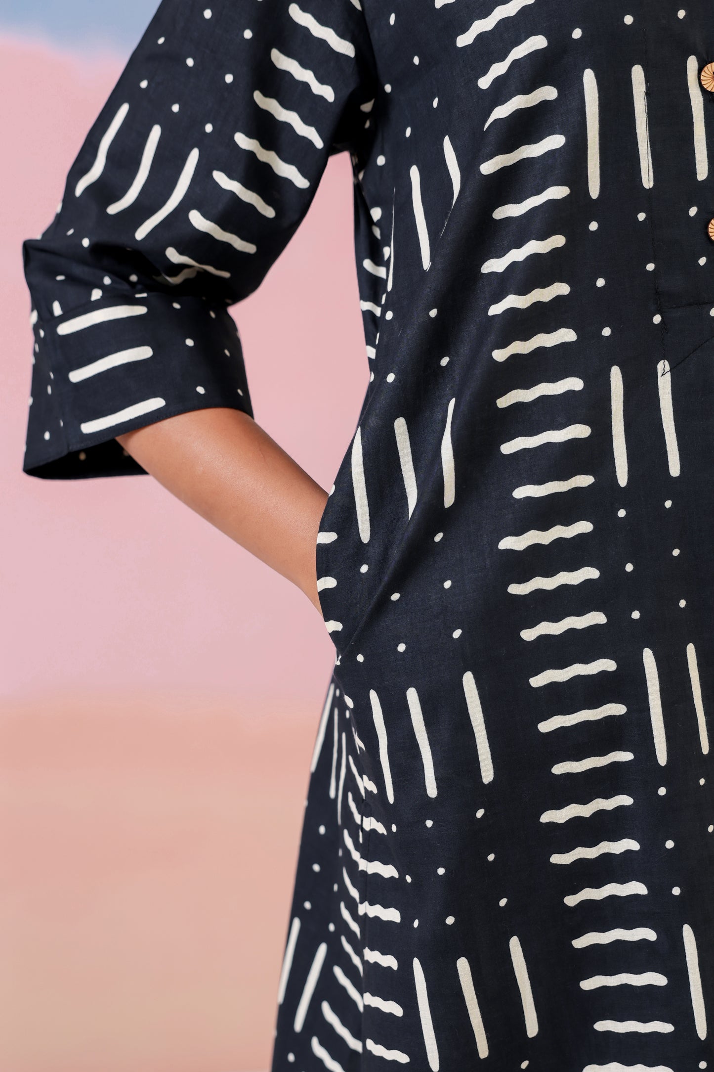 Elegant Black Print Coord Set