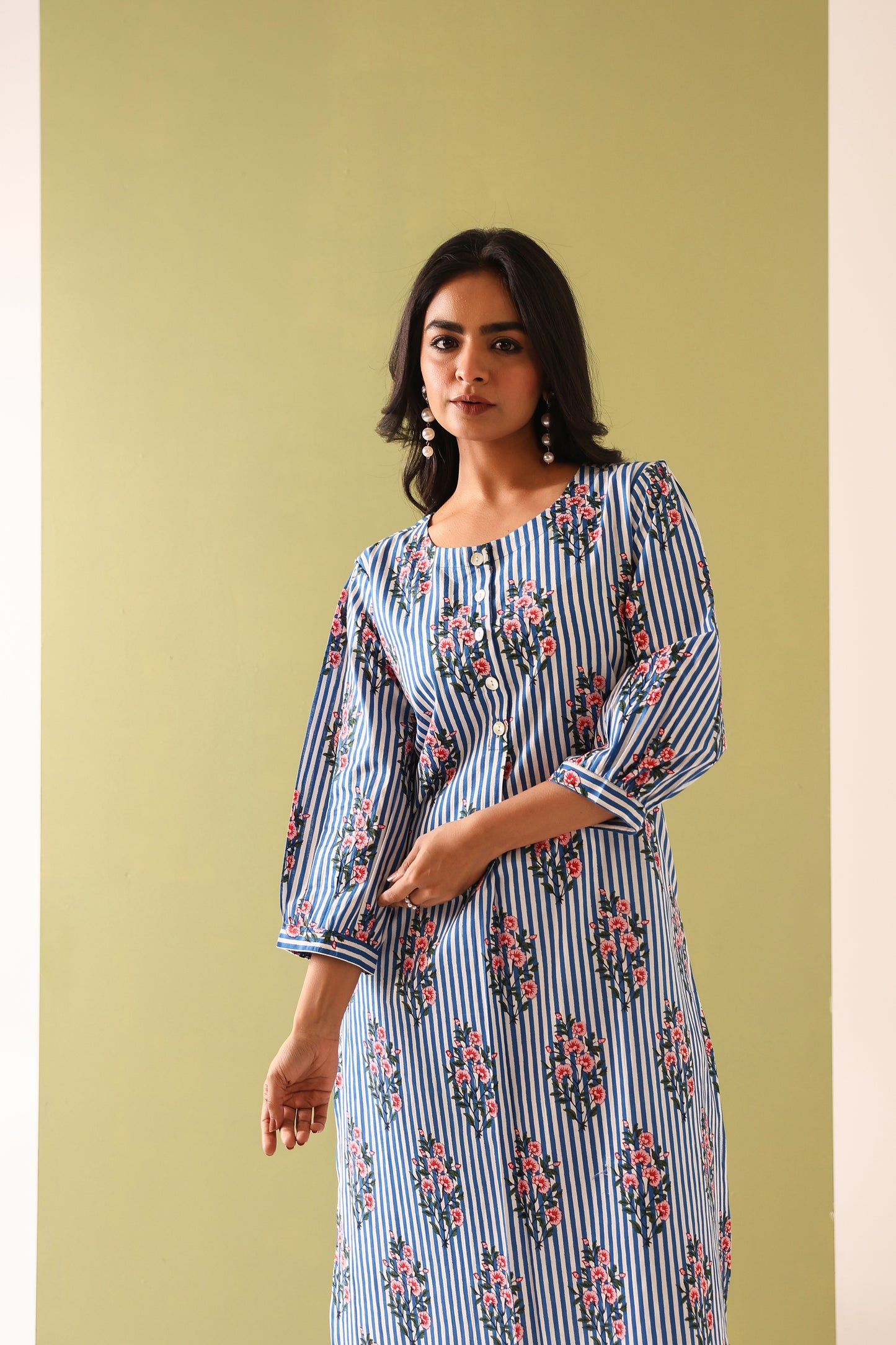 Blue Tulip Cotton Coord Set