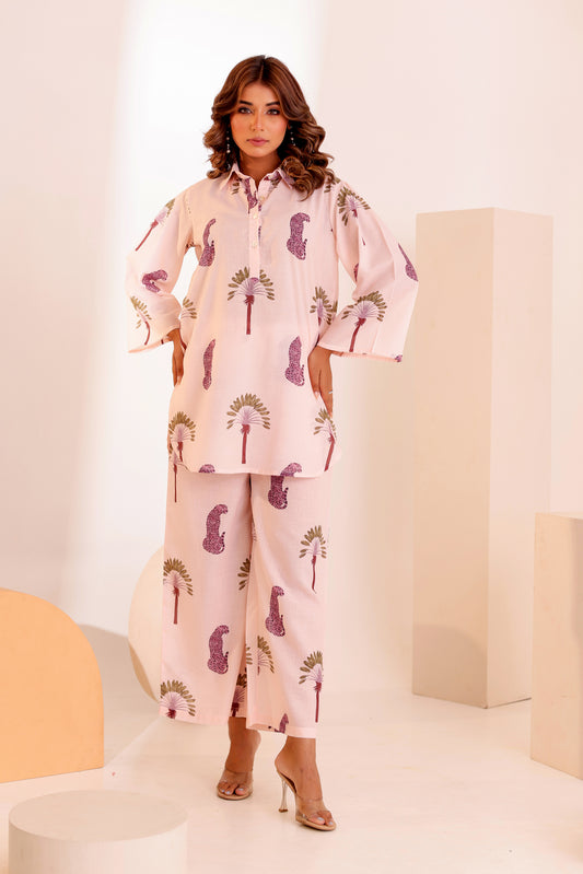 Coco Pink Cotton Coord Set