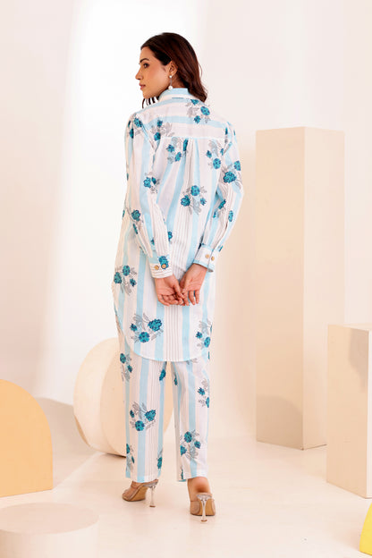 Graceful White Cotton Cord Set