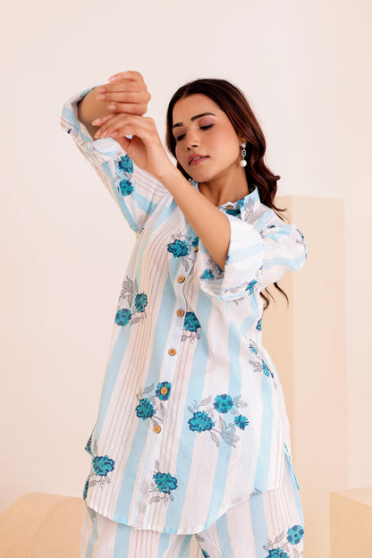Graceful White Cotton Cord Set