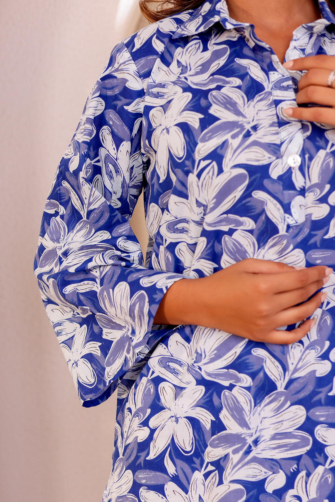 Charming Blue Cotton Coord Set