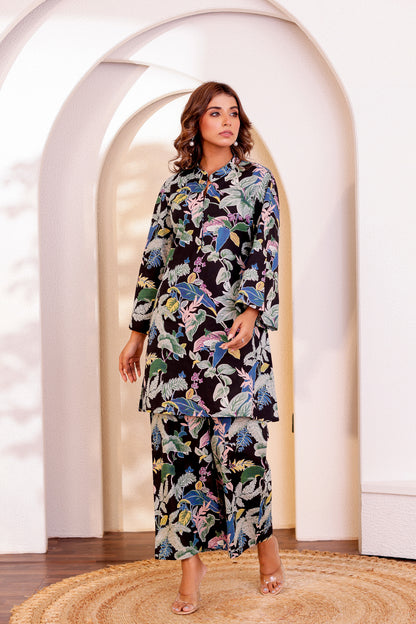 Passion Black Cotton Coord Set