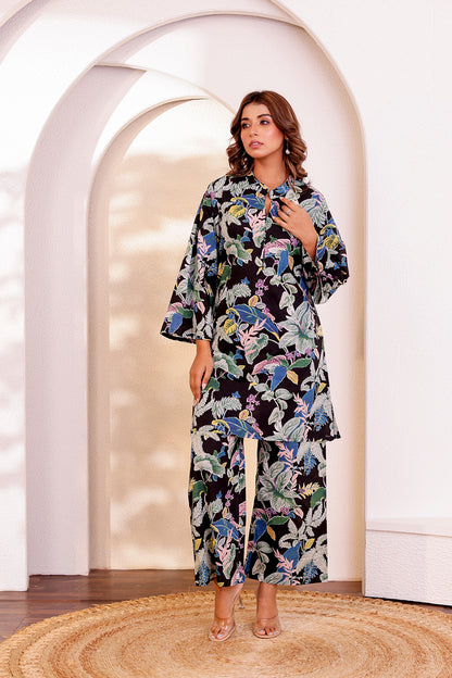 Passion Black Cotton Coord Set