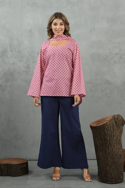 Blush Polka Cotton Co-Ord Set
