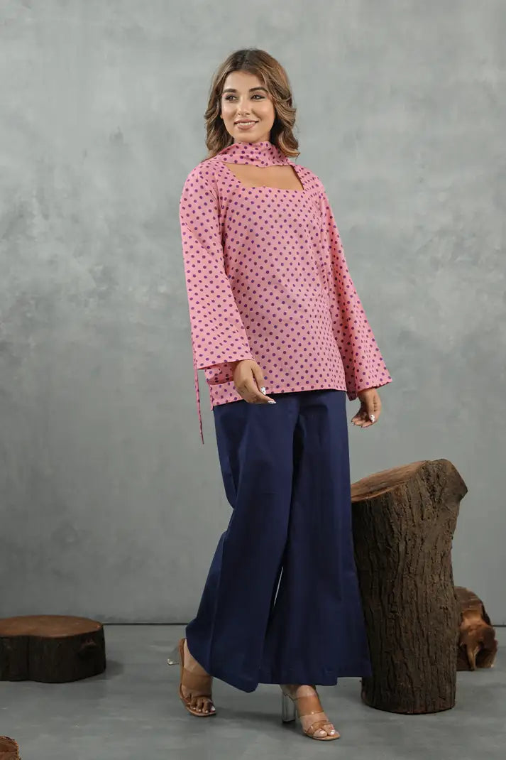 Blush Polka Cotton Co-Ord Set