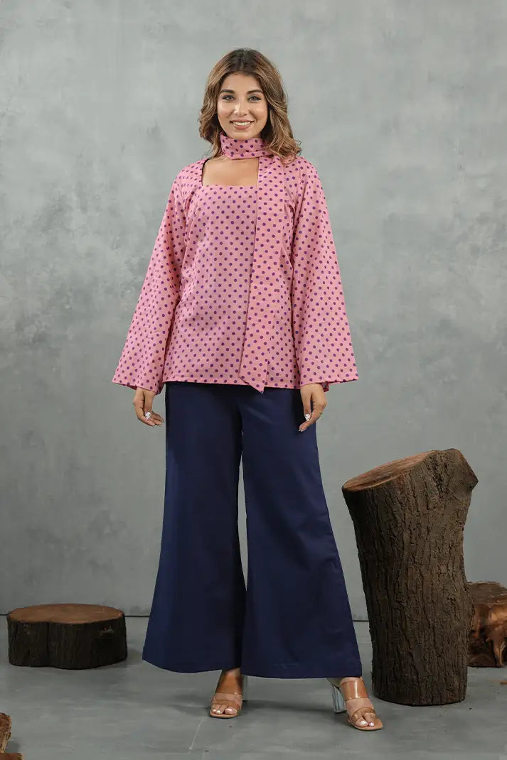 Blush Polka Cotton Co-Ord Set