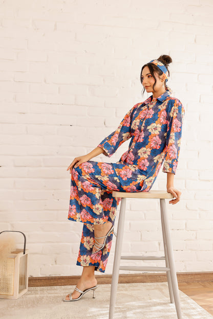 Hyacinth Floral Printed Coord Set