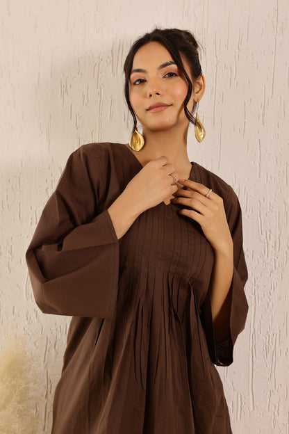 Cookie Brown Solid Coord Set