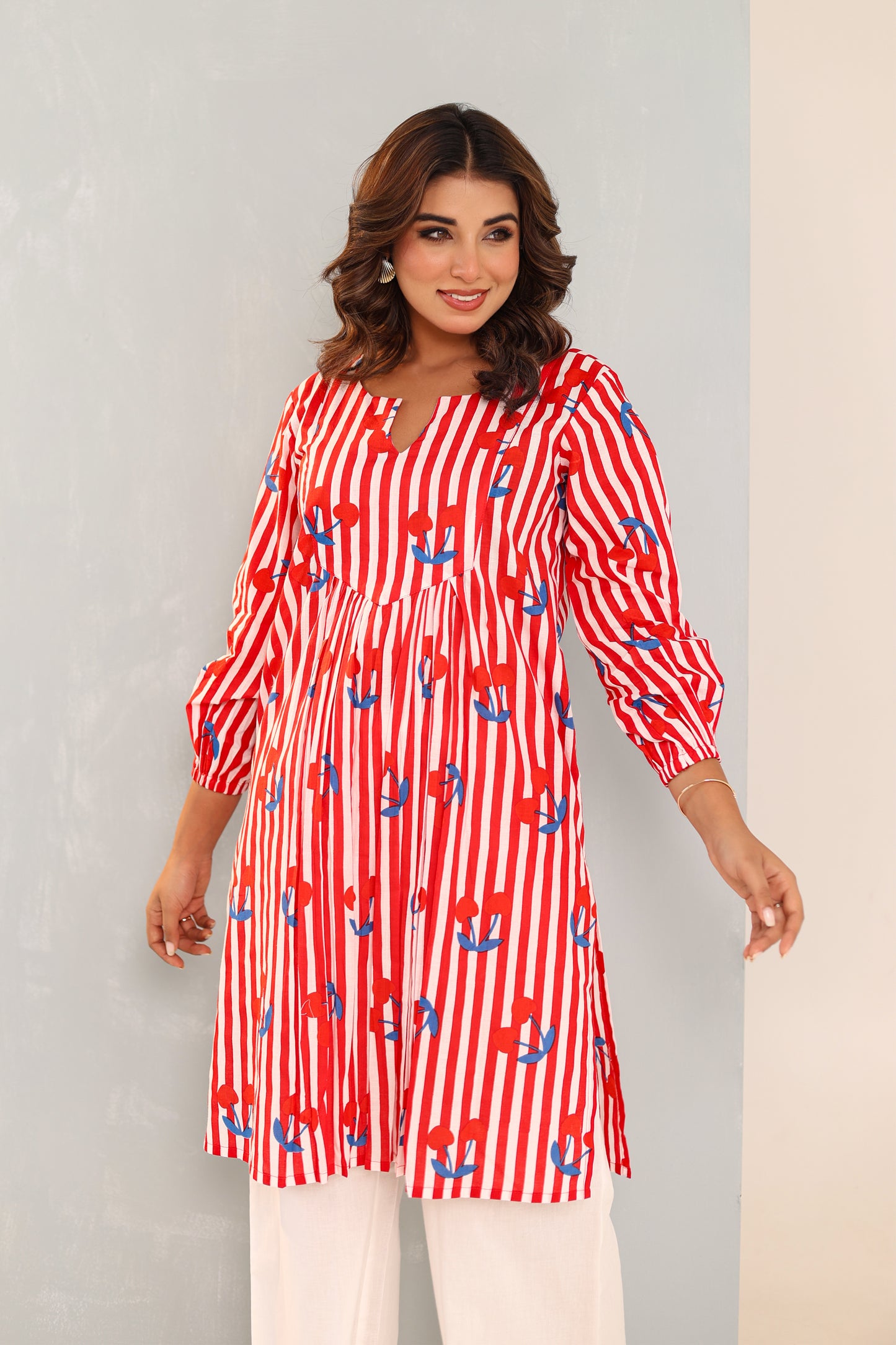 Imperial Red White Coord Set