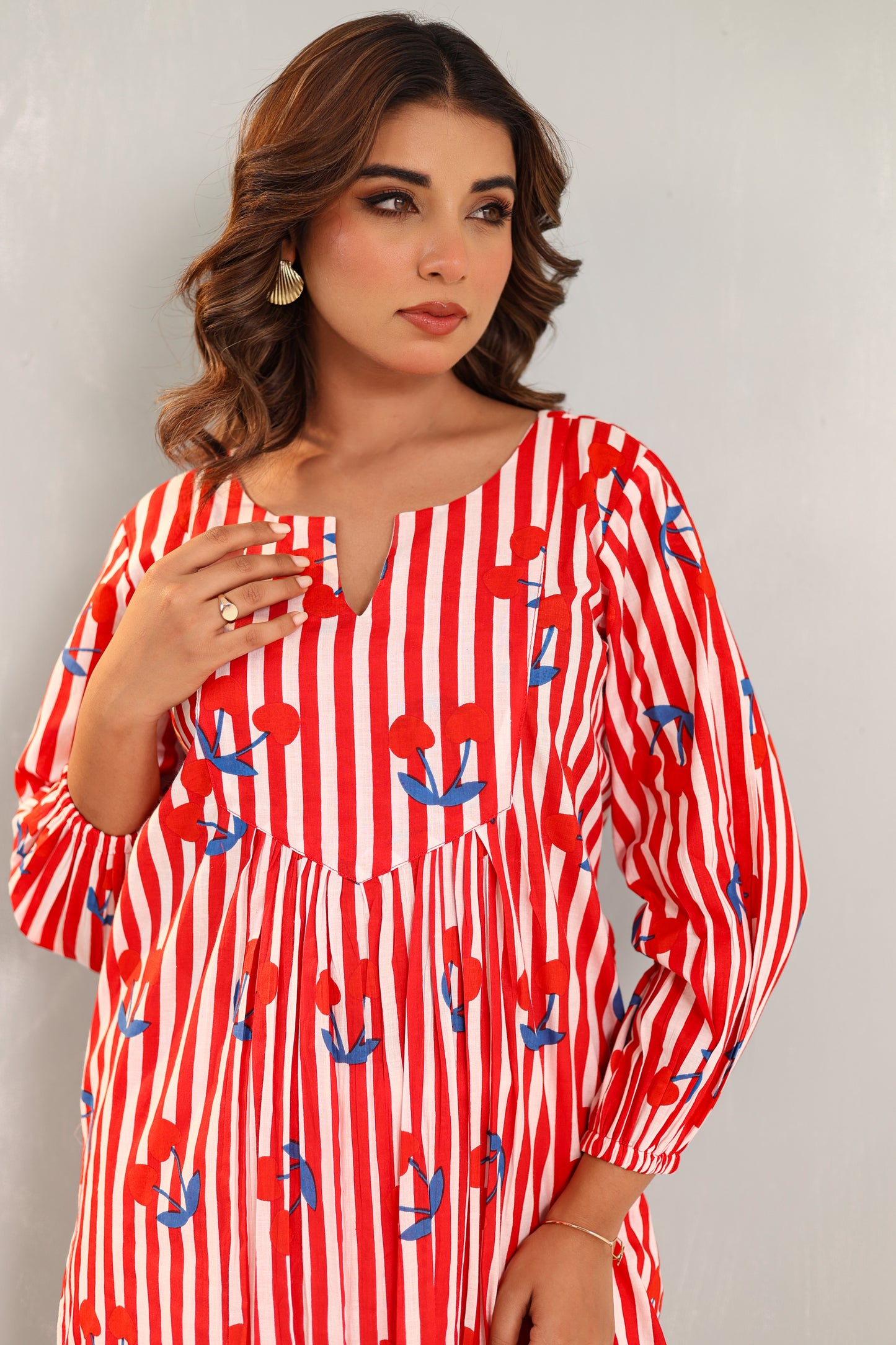 Imperial Red White Coord Set