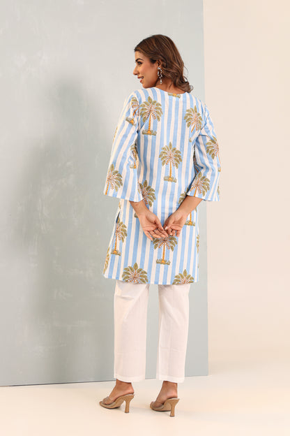 Tropica Blue Cotton Coord Set