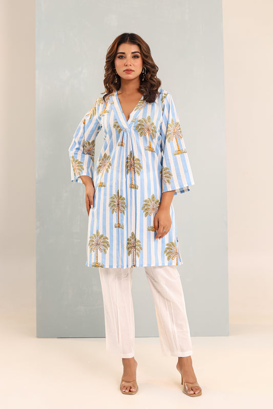Tropica Blue Cotton Coord Set