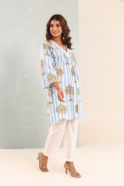Tropica Blue Cotton Coord Set
