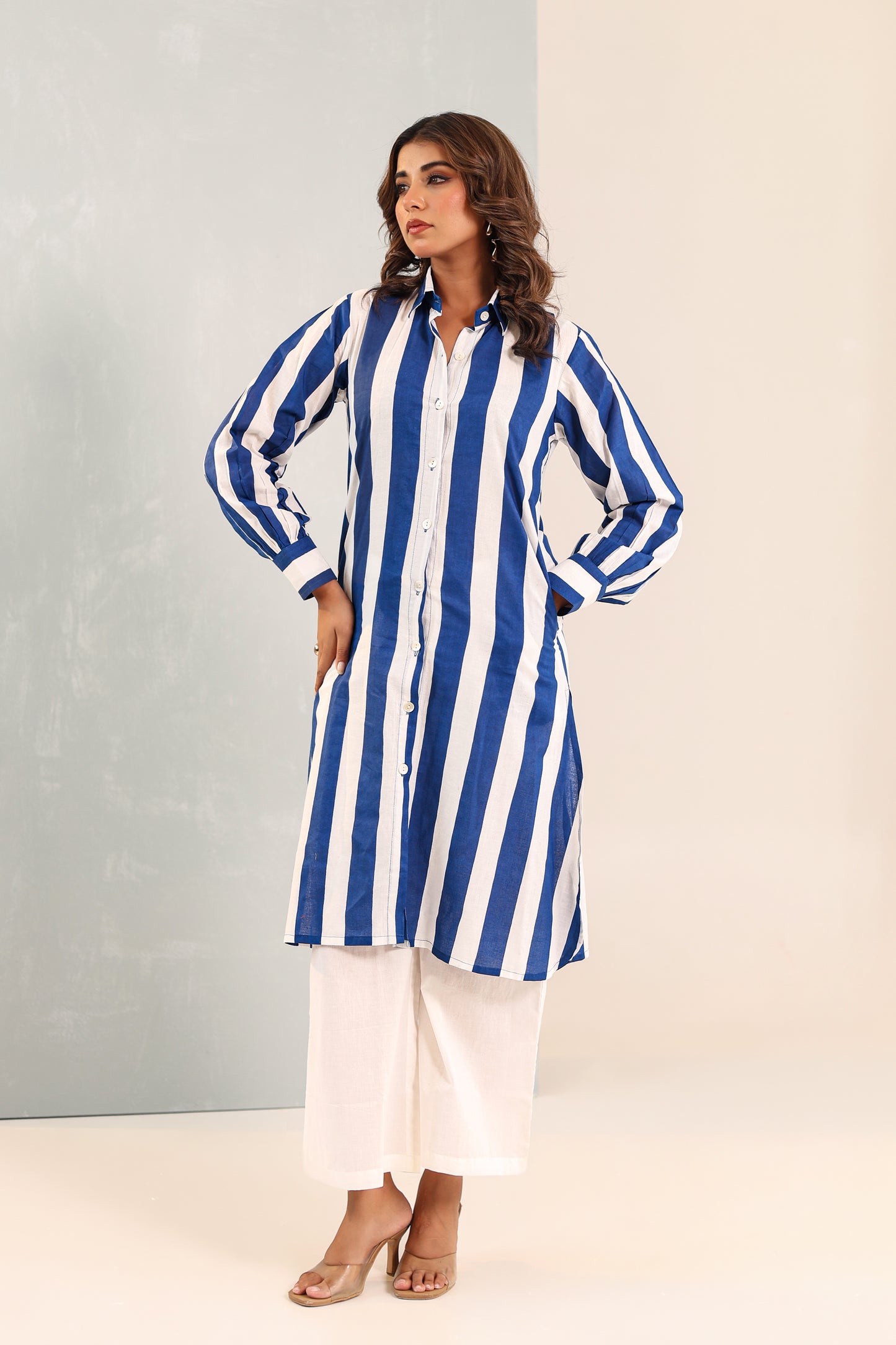 Nautical Blue Stripe Coord Set