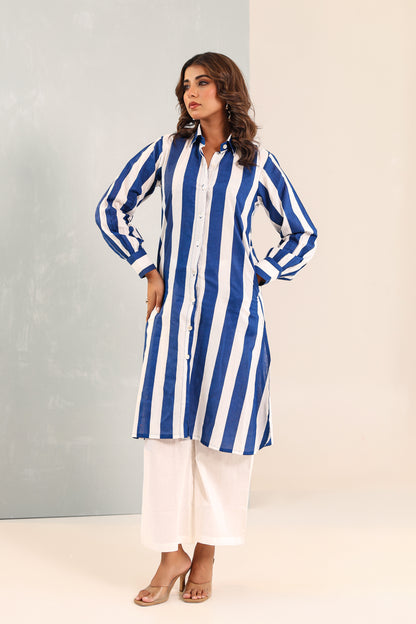Nautical Blue Stripe Coord Set