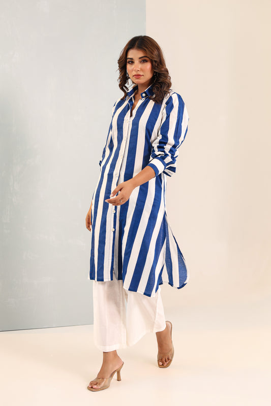 Nautical Blue Stripe Coord Set