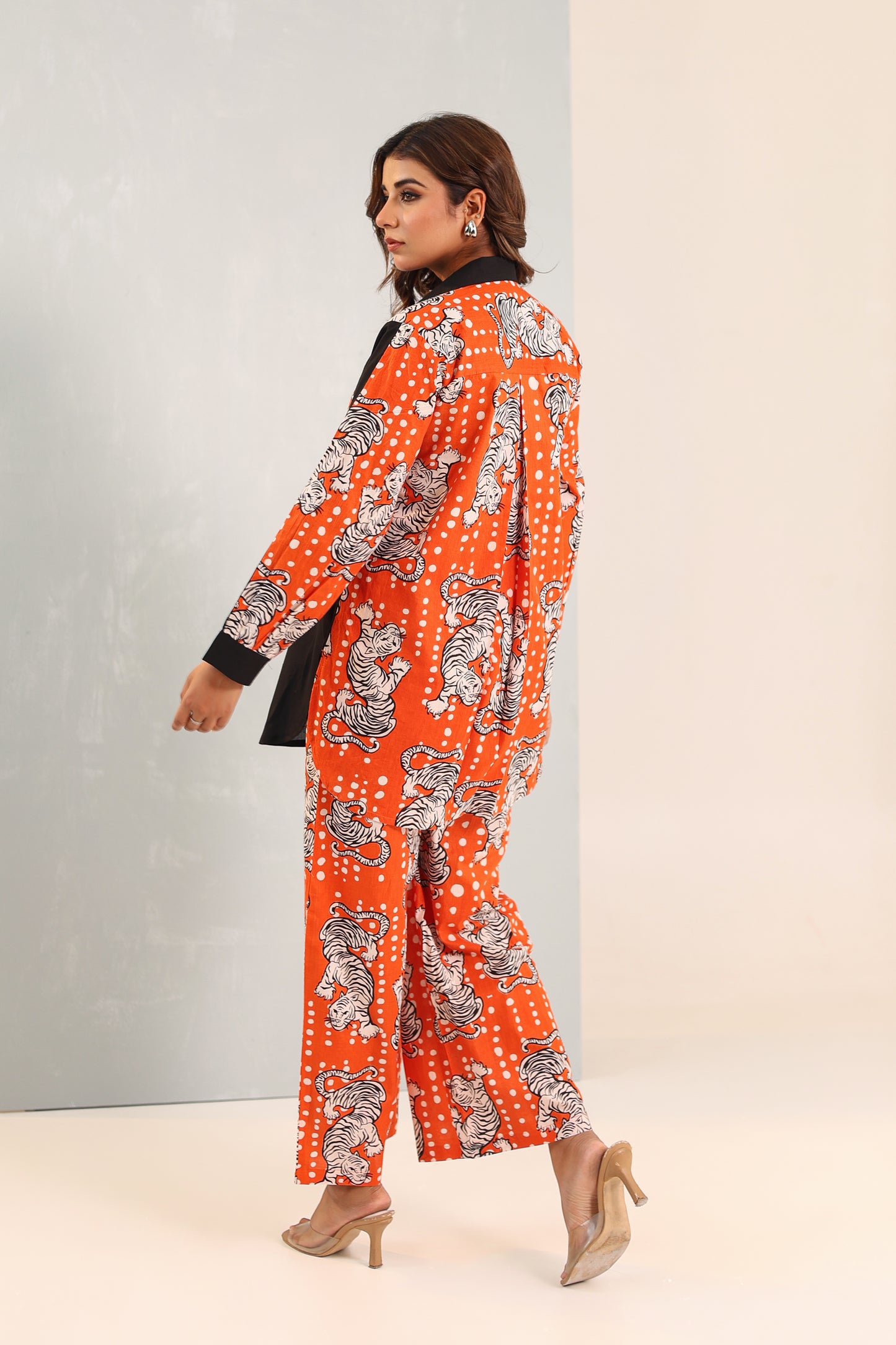 Albino Tiger Cotton Coord Set