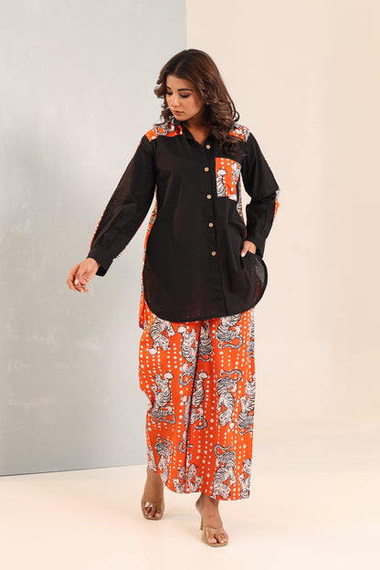 Albino Tiger Cotton Coord Set