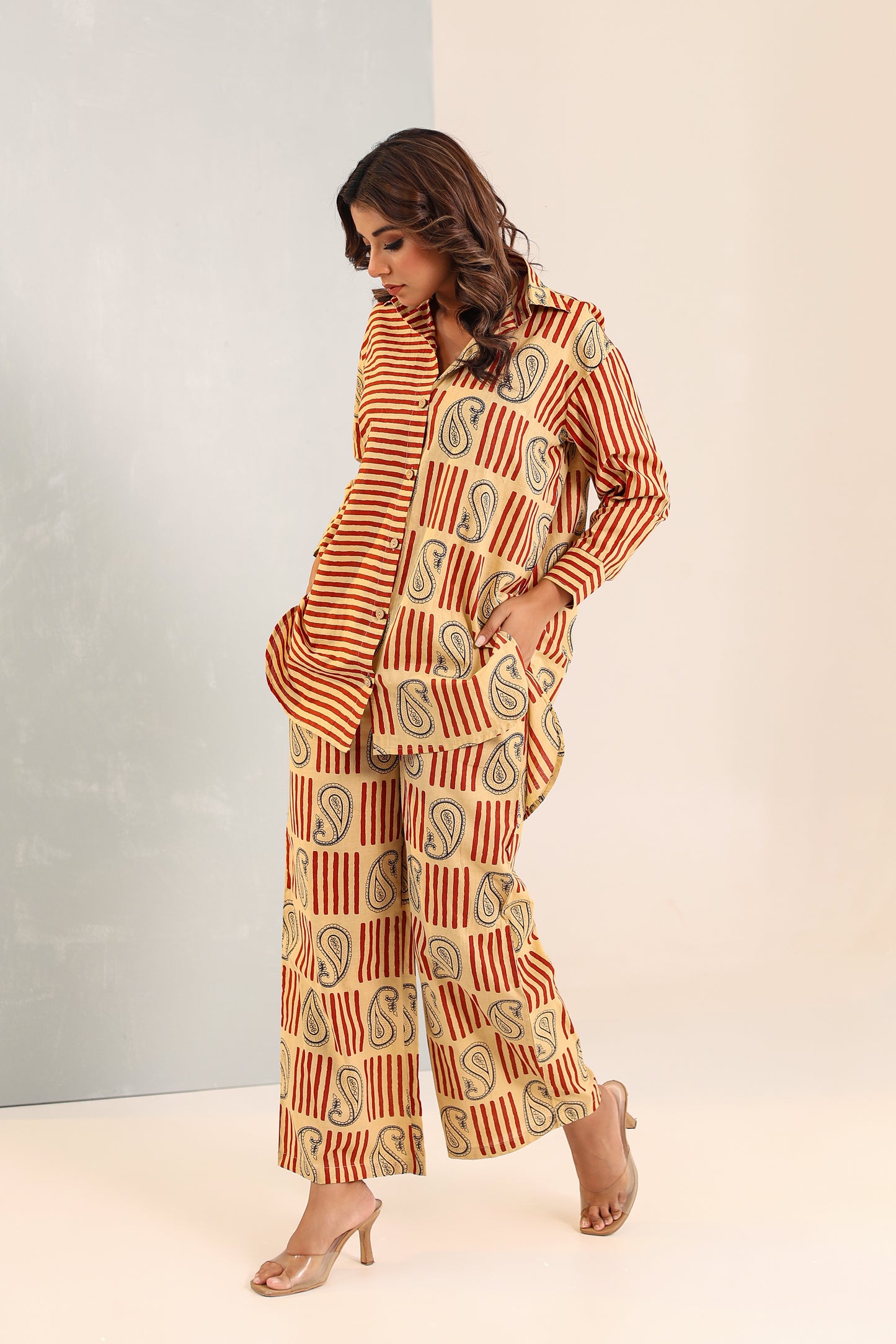 Rusty Lines Cotton Coord Set