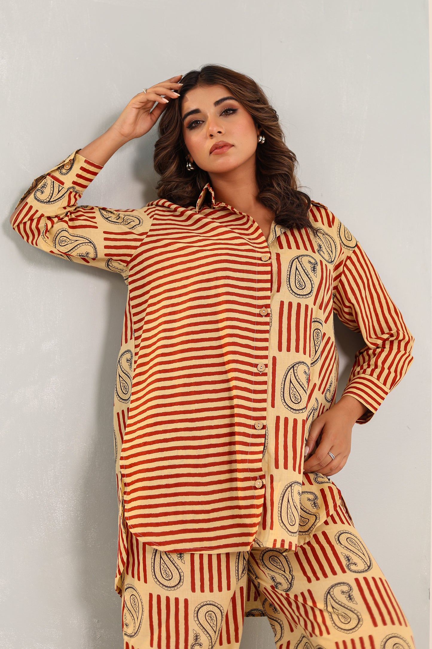 Rusty Lines Cotton Coord Set