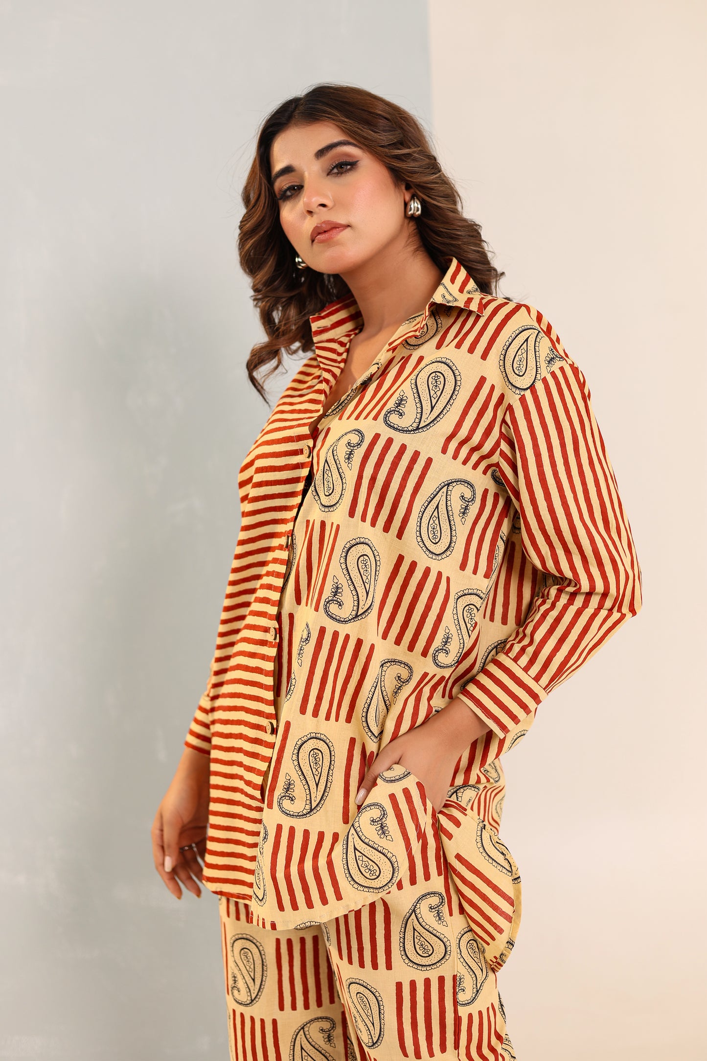 Rusty Lines Cotton Coord Set