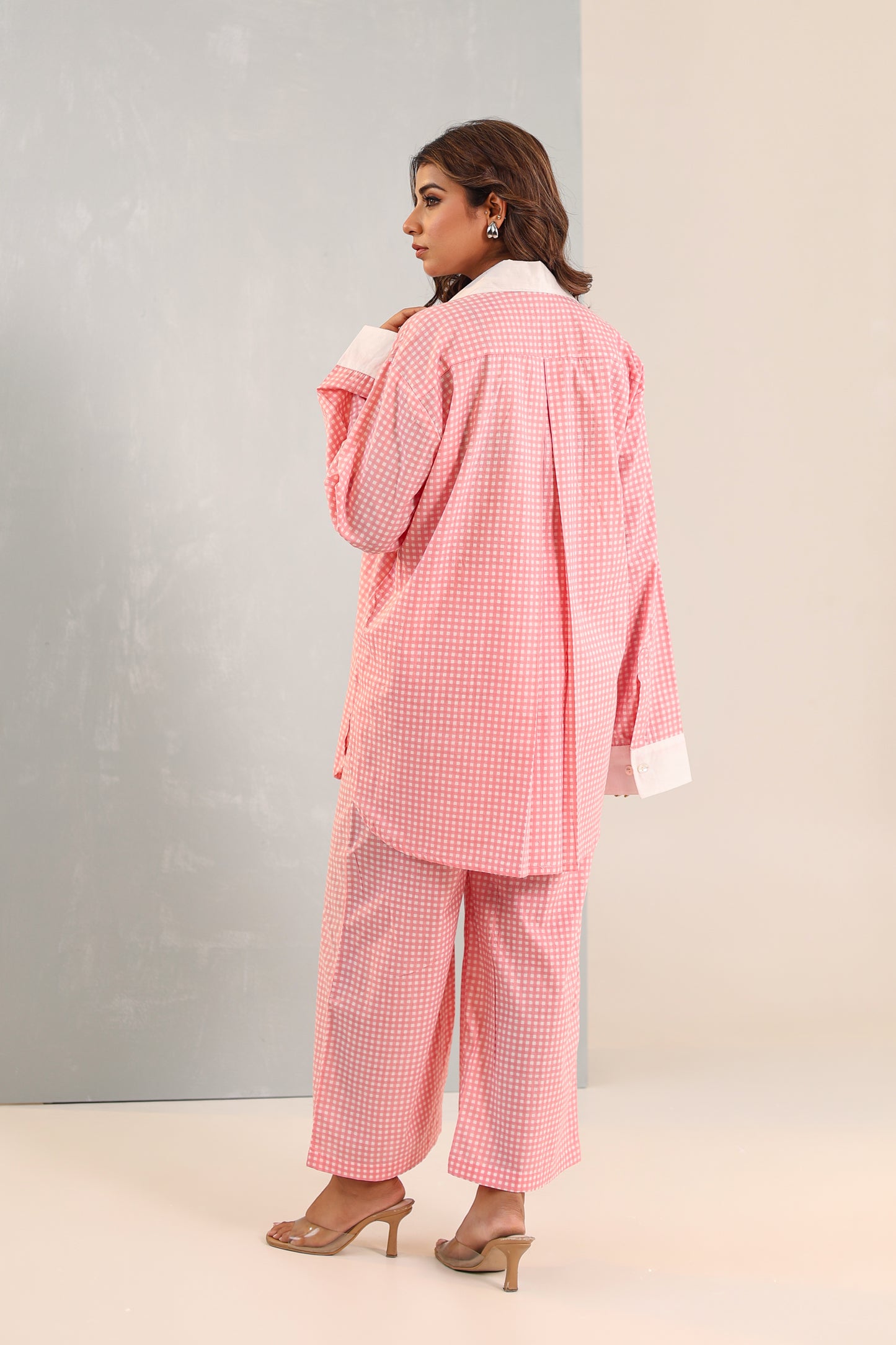 Sakura Pink Plaid Co-ord Set