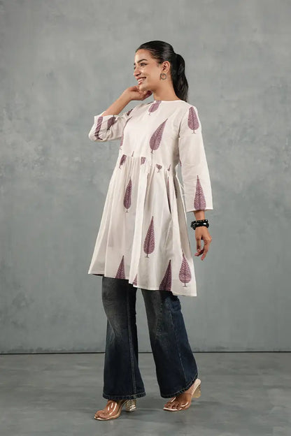 Ivory Botanical Flare Top