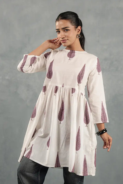 Ivory Botanical Flare Top