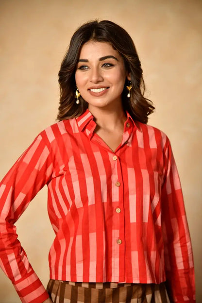 Scarlet Drift Cotton Skirt Set