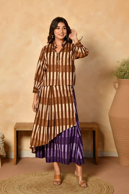 Espresso Eclipse Cotton Skirt Set