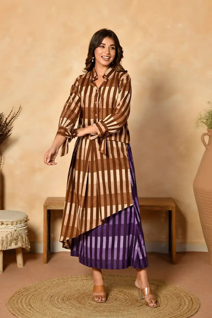 Espresso Eclipse Cotton Skirt Set