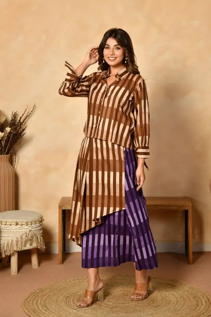 Espresso Eclipse Cotton Skirt Set