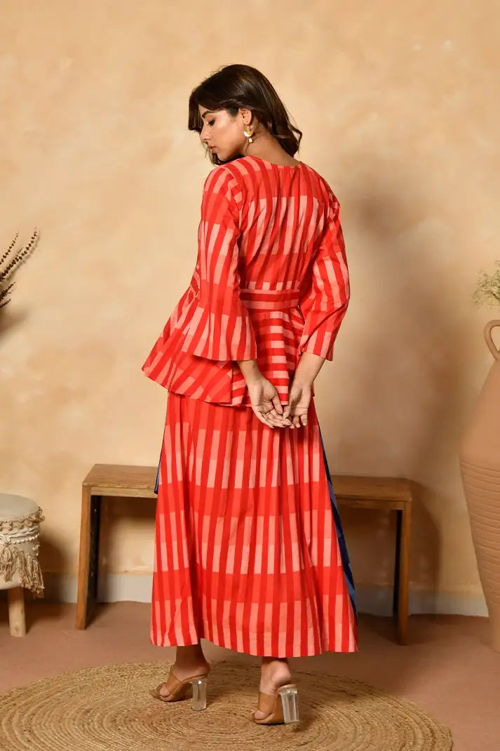 Ruby Horizon Cotton Skirt Set