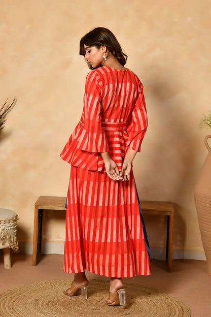 Ruby Horizon Cotton Skirt Set