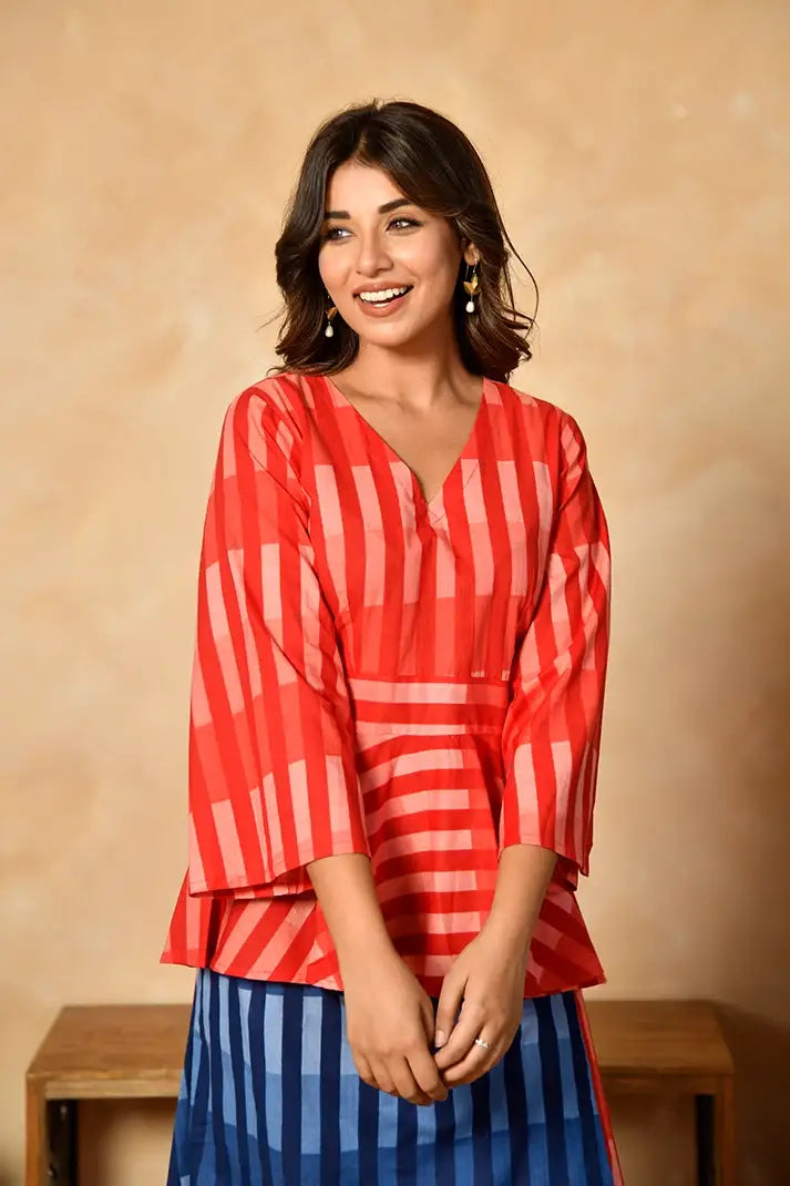 Ruby Horizon Cotton Skirt Set