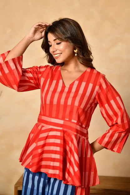 Ruby Horizon Cotton Skirt Set