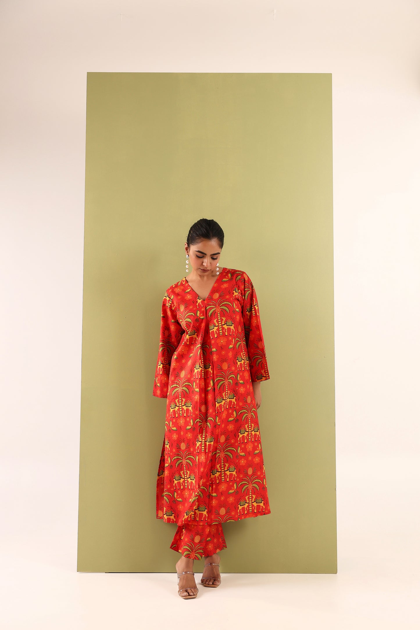 Fiery Jungle Cotton Coord Set