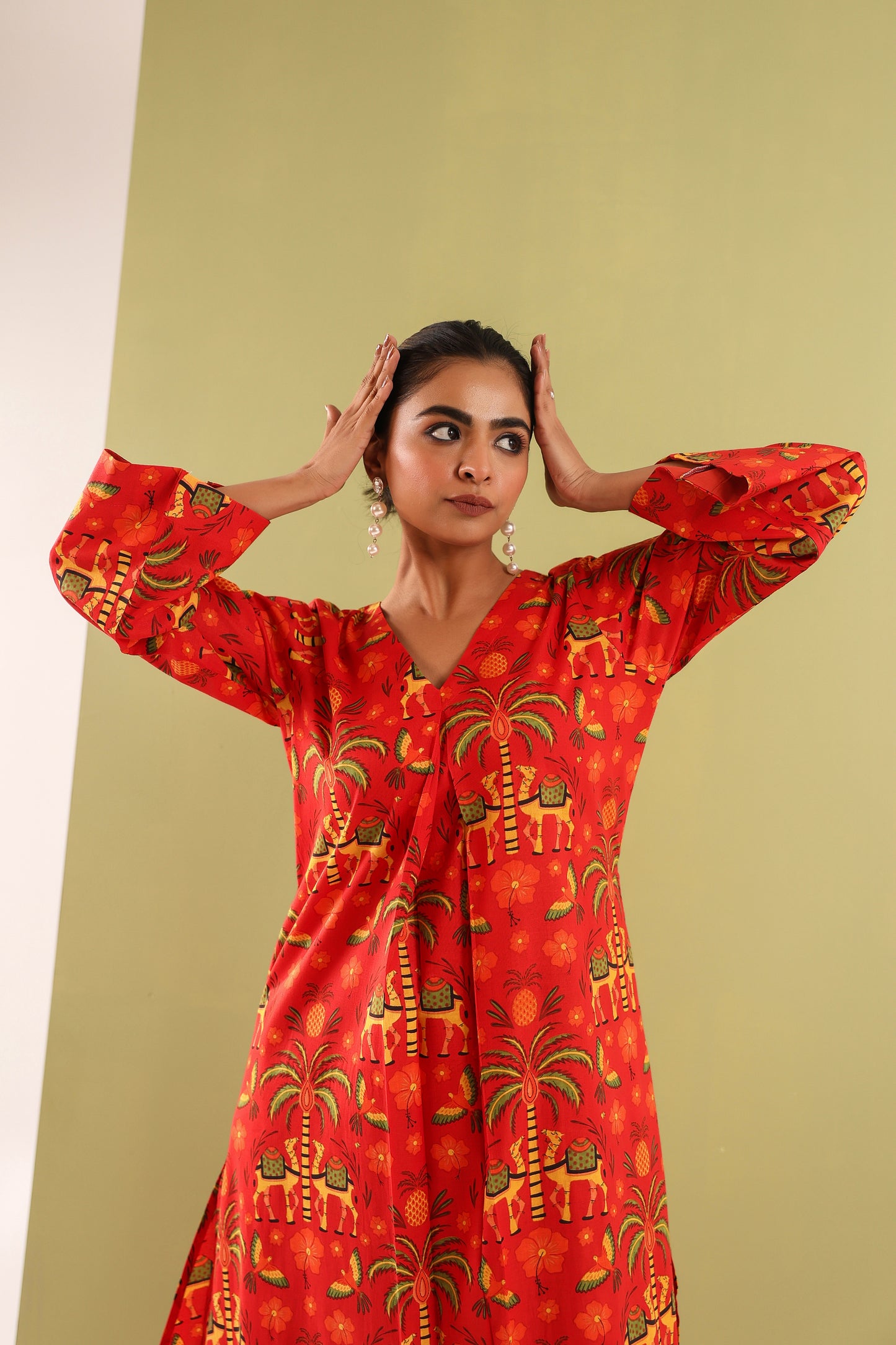 Fiery Jungle Cotton Coord Set