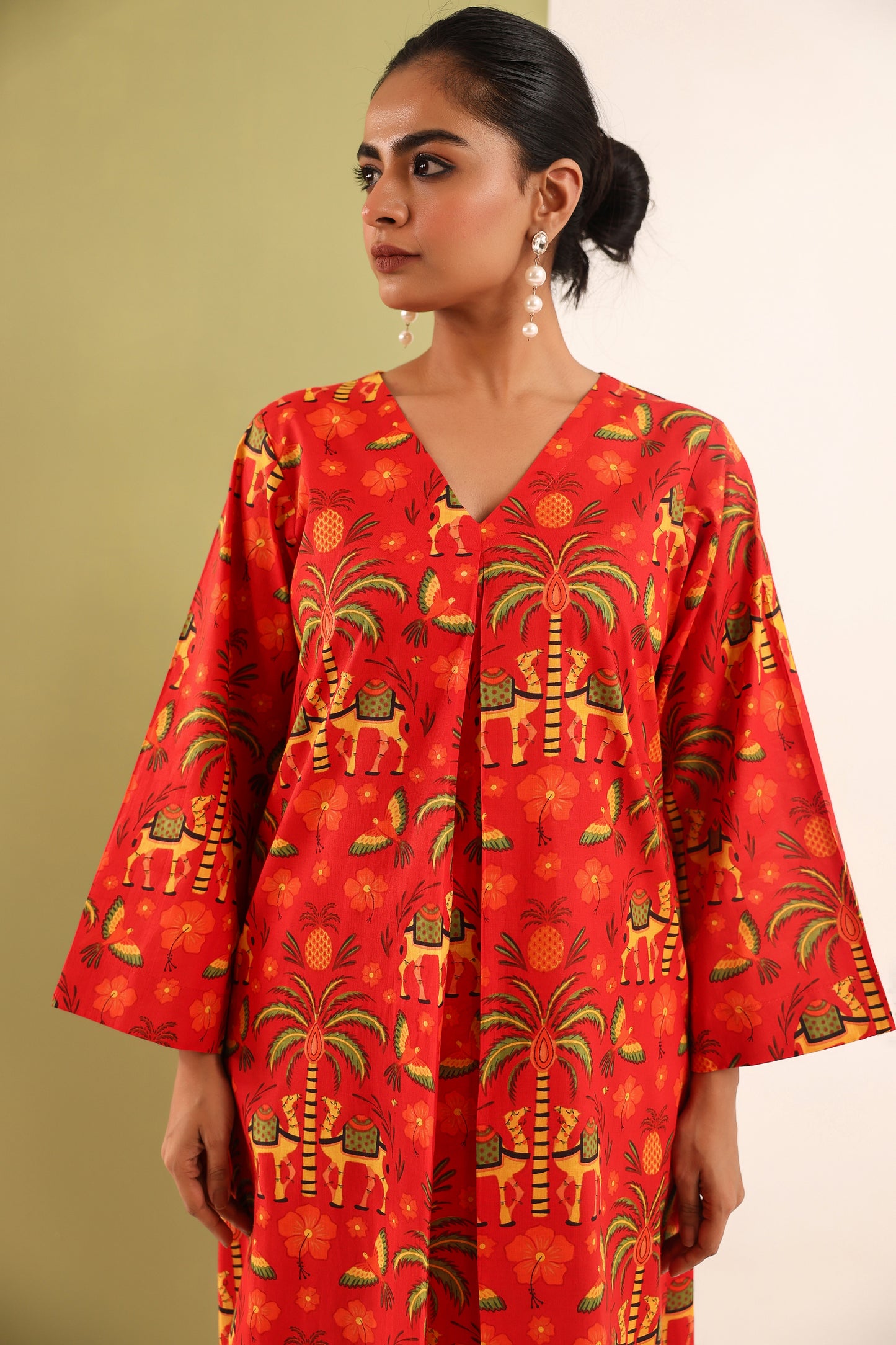 Fiery Jungle Cotton Coord Set