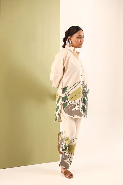 Leafy Horizon Cotton Coord Set